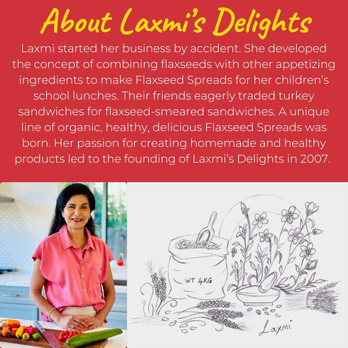 3s 12-pack, 1.06 oz Laxmis Delights Savory Flaxseed Spread with Sun-dried Tomatoes - Spicy Charcuterie Board Spread|