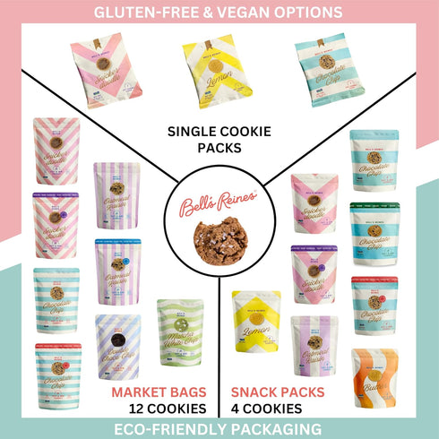 Packs, 6-Pack Bell's Reines Lemon Cookies, Soft Gourmet Small Batch, Healthy Snacks, Bakery Fresh Single Snack