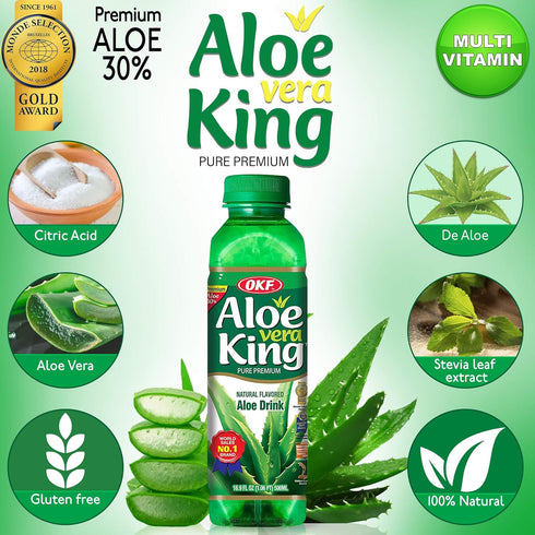 16.9 (Pack 12) OKF Aloe Vera King Drink, Original, Fluid Ounce