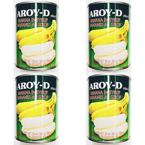 Generic Banana in Syrup, 20 oz, 565g, Pack of 4