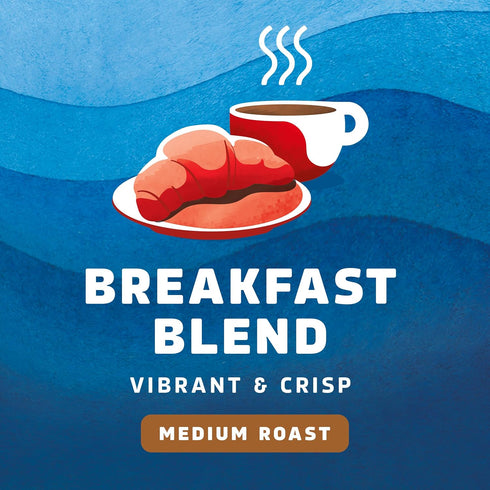 100% 6 (60 Seattles Best Coffee, Medium Roast K-Cup Coffee Pods, Breakfast Blend, Arabica, Boxes Pods Total)