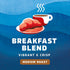 100% 6 (60 Seattles Best Coffee, Medium Roast K-Cup Coffee Pods, Breakfast Blend, Arabica, Boxes Pods Total)