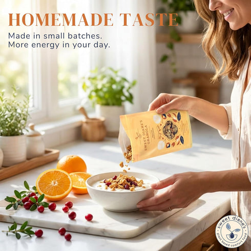 Sweet Diane's (12 oz): Sweet Dianes Granola Standard Size Organic, Low-Sugar, High-Fiber, Gluten-Free, Vegan, Delicious