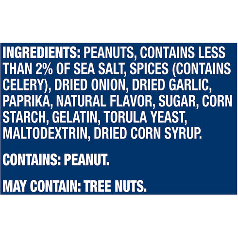 52 oz (Pack 2) Planters Dry Roasted Peanuts, Canister