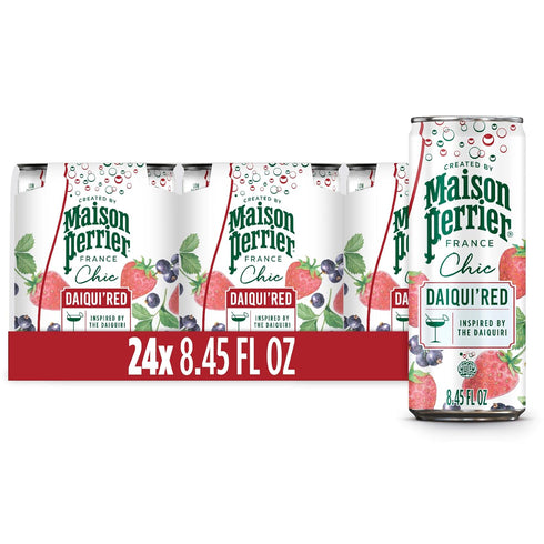 Maison Perrier Chic DaiquiRed Strawberry and Red Fruits Flavored Sparkling Beverage, Low