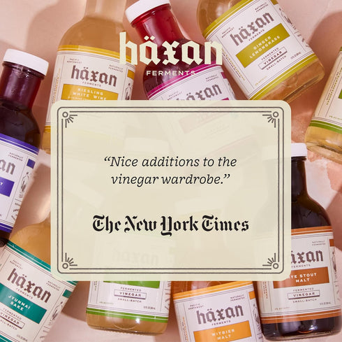 (12 Oz) 5% Haxan Ferments Ros Wine Vinegar Fl Acidity Raw, Unpasteurized Living Vinegar Crafted from Premium Washington