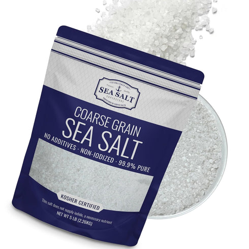 Coarse Sea Salt for Grinder Refill, Coarse Grain Kosher Salt, Non-Iodized Coarse