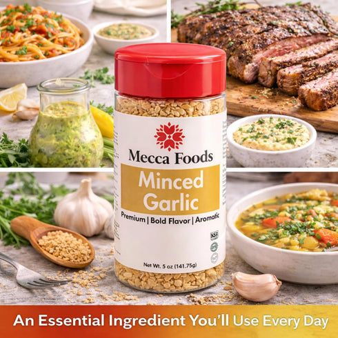 5 oz Minced Garlic PET Jar Fresh & Ready-to-Use | Premium Minced Garlic for Cooking, Sauces, Marinades & Seasoning by