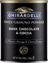 3 Ghirardelli Sweet Ground Dark Chocolate & Cocoa Powder, Pound Can with Ghirardelli Stamped Barista Spoon