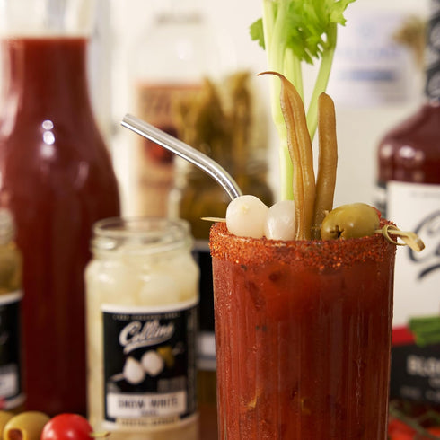 8.3 oz Collins Gourmet Snow White Cocktail Onion, Pickled Onion Jar for Cocktails, Bloody Mary Ingredients, Meat