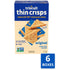 6 7.1 oz Triscuit Thin Crisps Original Whole Grain Wheat Crackers, Vegan Snacks, Bulk Snack Crackers, - Boxes