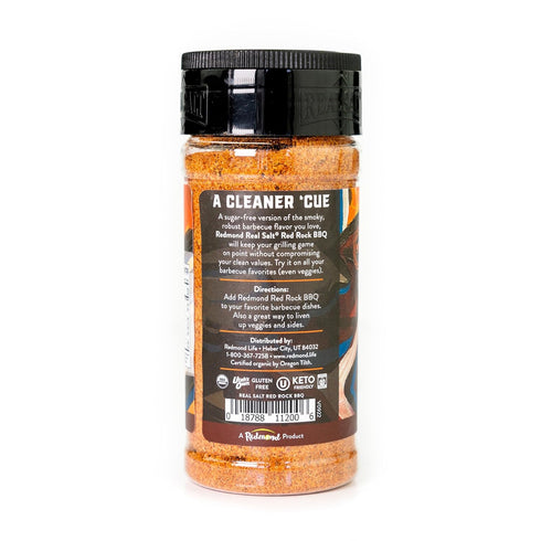 Redmond Real Sea Salt - Natural Unrefined Gluten Free Red Rock BBQ Shaker