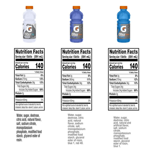 Pack, 20 Oz, Pack 12 Gatorade Original Thirst Quencher Fierce Variety