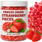 Egcina 4.6oz Freeze Dried Strawberries Pieces - 100% Natural Sweet Frozen Strawberrys, Gluten