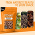 Packed 1 LB Oh! Nuts Pecans Dry Roasted Unsalted - Kosher, Oil-Free, All Natural Pecans - For Baking, Snacks, Salad