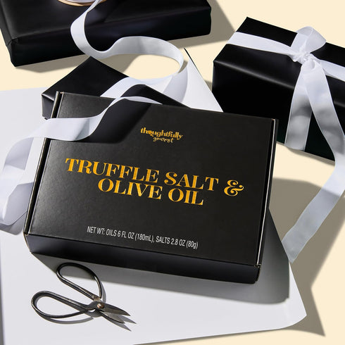 Set, 4 2 Set 6 Thoughtfully Gourmet, Truffle Salt & Olive Oil Gift Includes Premium Extra Virgin Olive Oil, Truffle