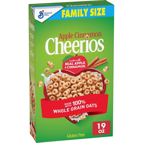 Apple Cinnamon Cheerios, Heart Healthy Gluten Free Breakfast Cereal, Made with Whole