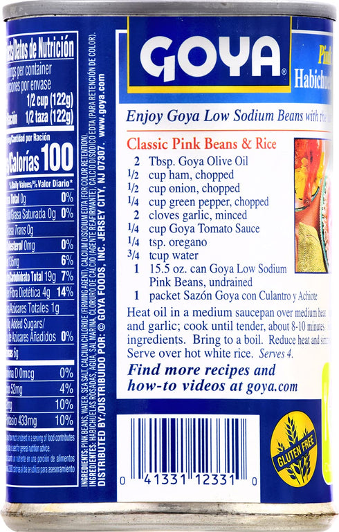 15.5 oz, 2-Pack Goya Pink Beans