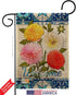 Breeze Decor Set 13 18.5 Floral Dahlia Bouquet Burlap Garden Flag Wall Hanger Spring Sunflower Tulip Rose Orchid Lilies