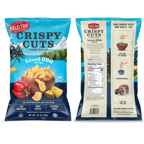 2.5oz 4 Pack, Field Trip Gluten Free Pork Rinds, Paleo and Keto Friendly Airy Puffs, Crunchy High Protein Snacks, Low