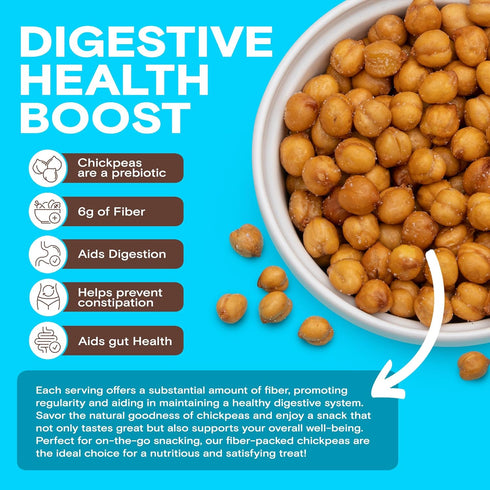 BIENA Chickpea Snacks - Crunchy Roasted Chickpeas, High Fiber Vegan Protein Snacks, Individual Pack