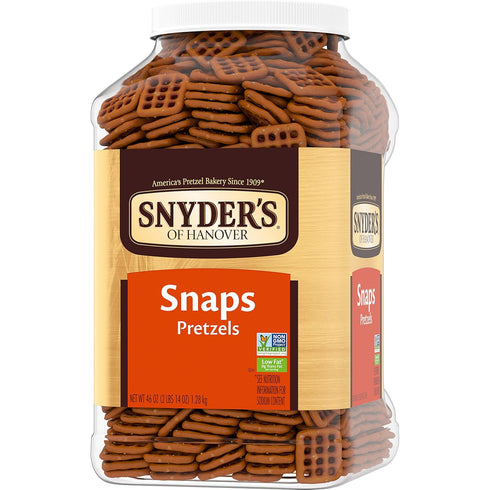 46 Oz Snyder's of Hanover Pretzel Snaps, Canister