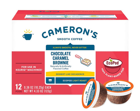 Cameron's Coffee Single Serve Pods, Flavored Chocolate Caramel Brownie, 12 Count (Pack of 1)