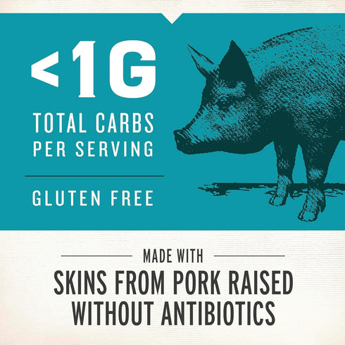 2.5 oz EPIC Sea Salt and Vinegar Pork Rinds, Keto Friendly, Protein Snacks