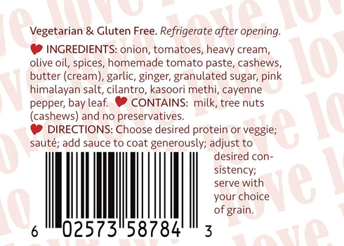 The Red Dot Vegetarian Kitchen Simmer Tikka Masala Sauce