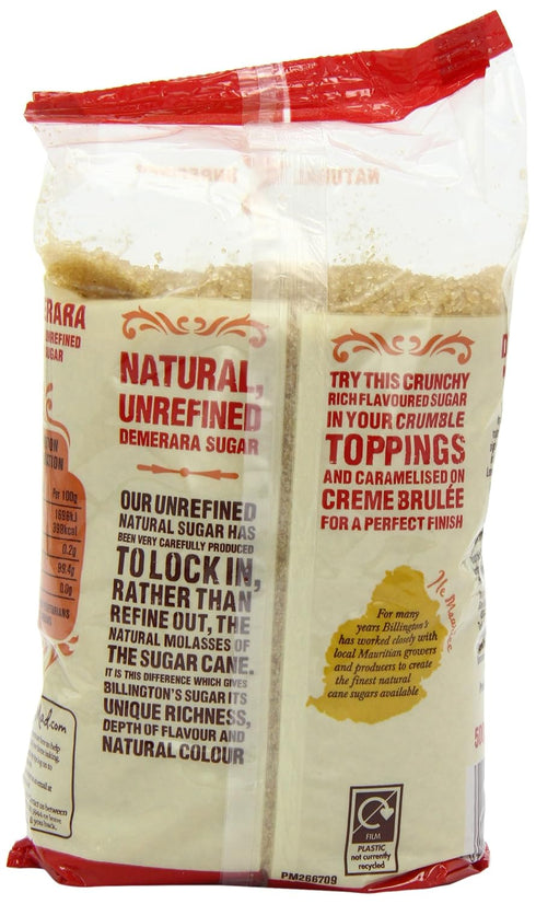 Billington's (500g) Natural Demerara Unrefined Cane Sugar