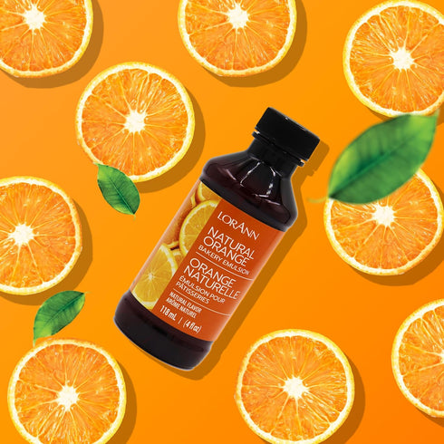 LorAnn Oils Orange Bakery Emulsion, 4 Oz: True Essence for Cakes, Cookies & Desserts, Gluten-Free, Keto-Friendly