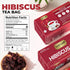 240 Count, 100% (Pack 6) LeafLea Hibiscus Tea Bags Individually Wrapped, Natural Hibiscus Flower Herbal Tea
