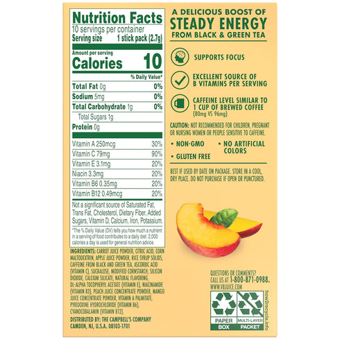 V8 .10 oz Packet (120 Count) Energy Peach Mango Energy Drink Powder