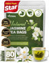 WOTIHA 80 Count Premium Jasmine Tea Bags - 100% Natural Jasmine, Aromatic Floral