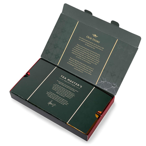 Ahmad Tea Black, Green, & Herbal Teas, Tea Master's Selection Gift Box with 8 Teas, 48 Teabags