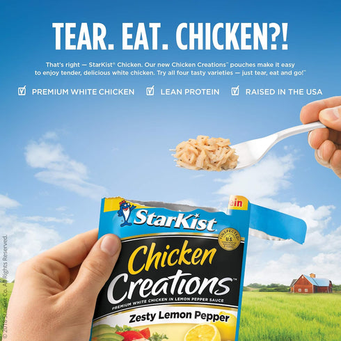 2.6 oz StarKist Chicken Creation Zesty Lemon Pepper, Single Serve Pouch
