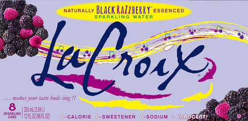 12 Oz (pack 8) La Croix Sparkling Water, Black Razzberry, Fl