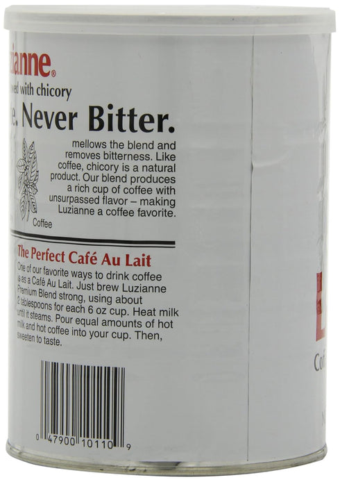16oz (Pack 3) Luzianne Premium Blend Ground Coffee & Chicory, Canister