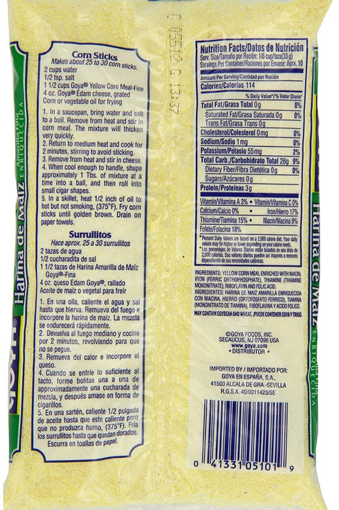 12 oz Goya Fine Yellow Corn Meal