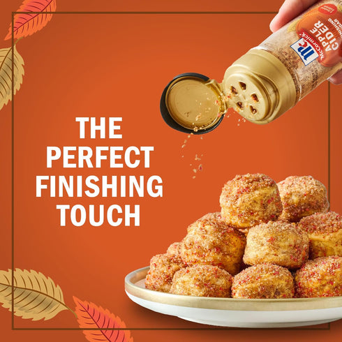 3.61 oz McCormick Finishing Sugar, Apple Cider, Limited Edition, Sweet Blend of Tart Apple and Warm Spices, For French