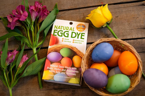 Natural Earth Paint Egg Dye Kit - Eco-Friendly Non-Toxic Easter Egg Coloring for Kids & Adults, 4 Dyes