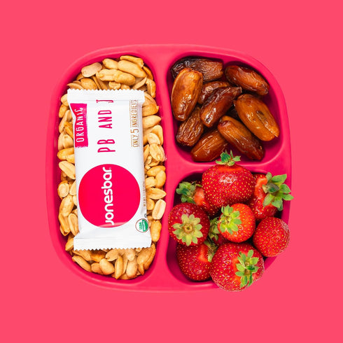 4 Count (Pack 1)), JONESBAR (Peanut Butter & Jelly, of USDA Organic Fruit & Nut Bar, Non-GMO, Kosher, Vegan, Gluten
