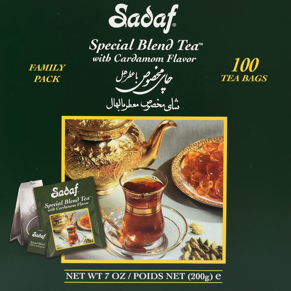 Sadaf Cardamom Tea Bags | Special Blend Cardamom Ceylon Black Tea |