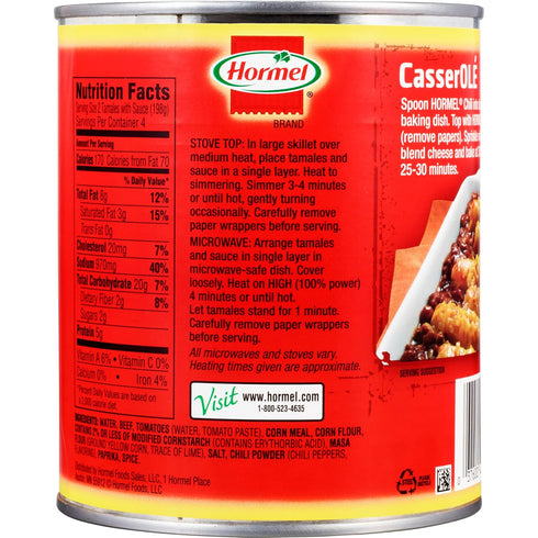 28 oz HORMEL Beef Tamales