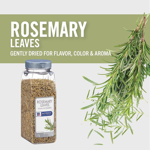 6 oz 6 McCormick Culinary Dried Rosemary Leaves, - One Ounce Container of Dried Rosemary Herbs Perfect for Seasoning