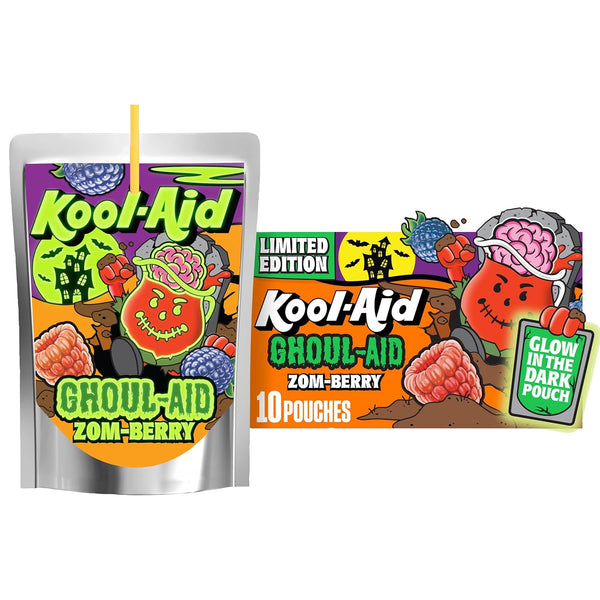 Kool-Aid Ghoul-Aid Artificially Flavored Drink, 10 Pouches, for School Lunches and On-the-Go