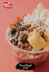 Baker's Choice 7 oz. Peanut Razzle Crunch Topping - Chocolate, Caramel, Butterscotch and Peanut Mix - Sprinkles for Ice