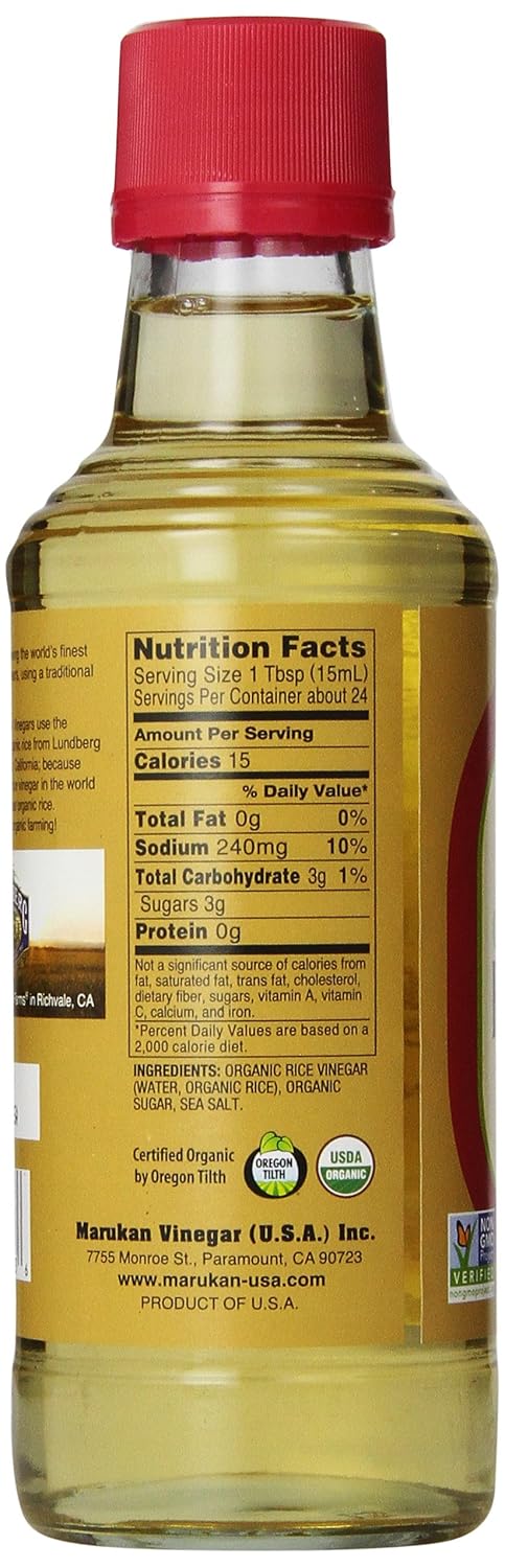 Marukan 12 Oz Seasoned Rice Vinegar, Organic, Fl