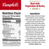 10.5 oz (Pack 4) Campbell's Condensed Beef Soup With Vegetables and Barley, Can