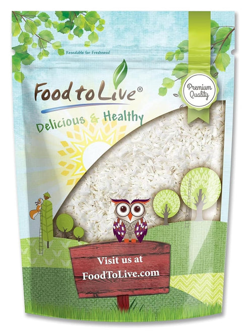 Food to Live - Shredded Coconut, 1 Pound Unsweetened Coconut Flakes, Desiccated,